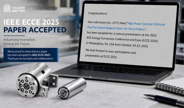 VAXOR MOTORのマイクロアキシャル磁束モーター研究がIEEE ECCE 2025に採択